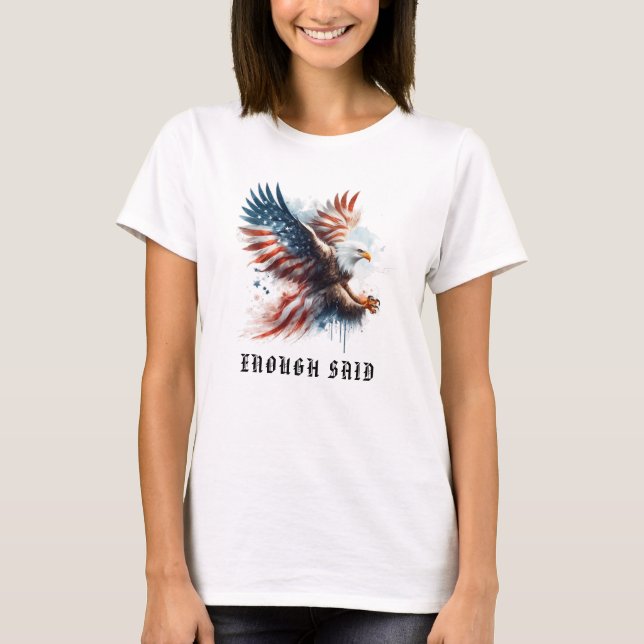 Camiseta *~* AP16 EUA Detailed American Flag Bald EAGLE (Frente)