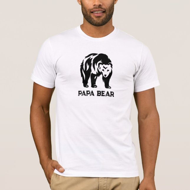 Camiseta *~* AP86 Dia de os pais Papa BEAR de aparência dif (Frente)