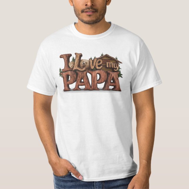 Camiseta *~* AP86 EU AMO MINHA Dia de os pais DE PAPA (Frente)