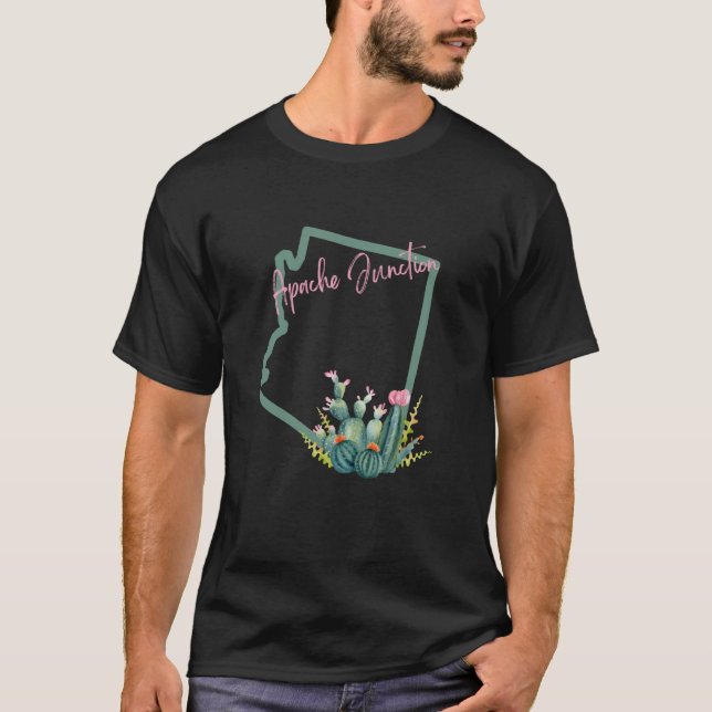 Camiseta Apache Junction Arizona Cactos Estado Cactus Souve (Frente)