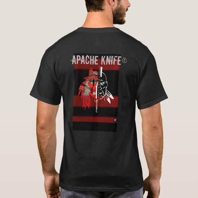 Camiseta Apache Kinfe ®️ ™️ 🇺 🇸 ShadowWolf Blades T-Shirt (Verso)