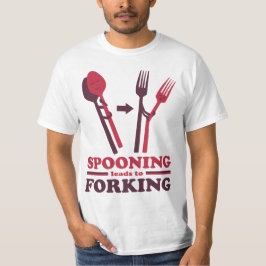 Camiseta Apagar leva a Forking Love Romance