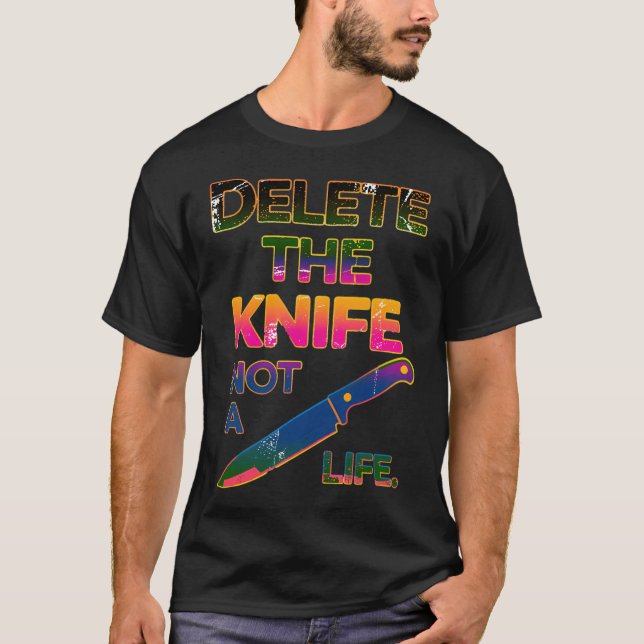Camiseta Apague a Faca Não uma Vida (Frente)