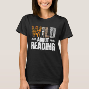 Camiseta Apaixonado pela Leitura Leopardo Livro de Leitura