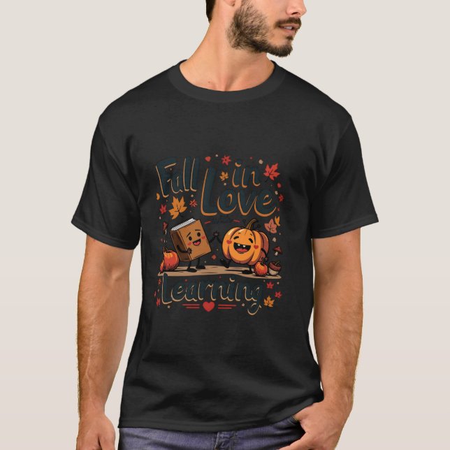 Camiseta Apaixonado Pelo Livro De Aprendizado Pumpkin Thank (Frente)