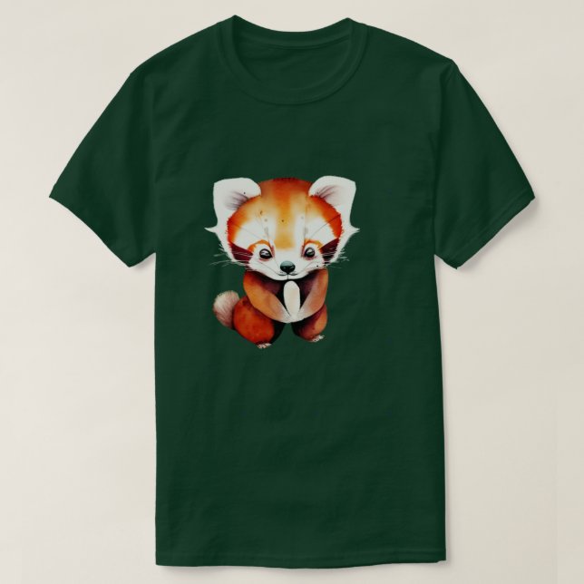 Camiseta Apaixonado pelo Panda Vermelho Kawai (Frente do Design)