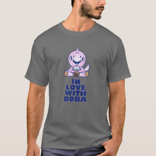 Camiseta Apaixonado Por Boba Cute Bubble milk Tea Japonês
