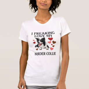 Camiseta Apaixonado por Border Collie Dog Hearts_1