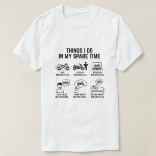 Camiseta Apaixonado por Motocicleta Engraçado Vida de Motoc
