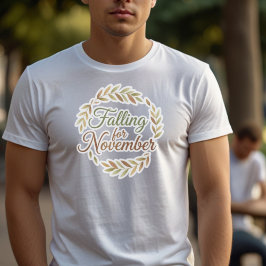 Camiseta Apaixonado por Novembro - Design de Outono