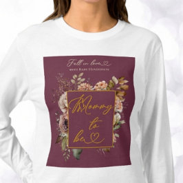 Camiseta Apaixonar Flores De Quedas De Borgonha