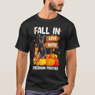 Camiseta Apaixonar-Se Pelo Cachorro Do Doberman Pinscher Em