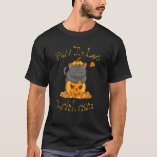 Camiseta Apaixonar-se por Gatos Black Cat no outono de Pump