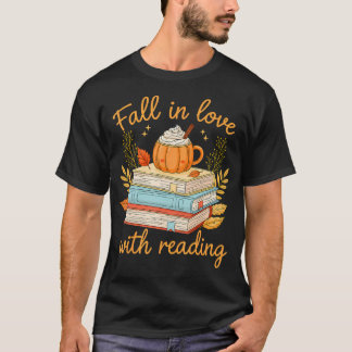 Camiseta Apaixone-se pela Leitura Outono Bibliotecária Livr