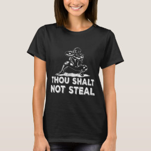 Camiseta Apanhador de Beisebol Tu Não Roubarás Religioso Bi