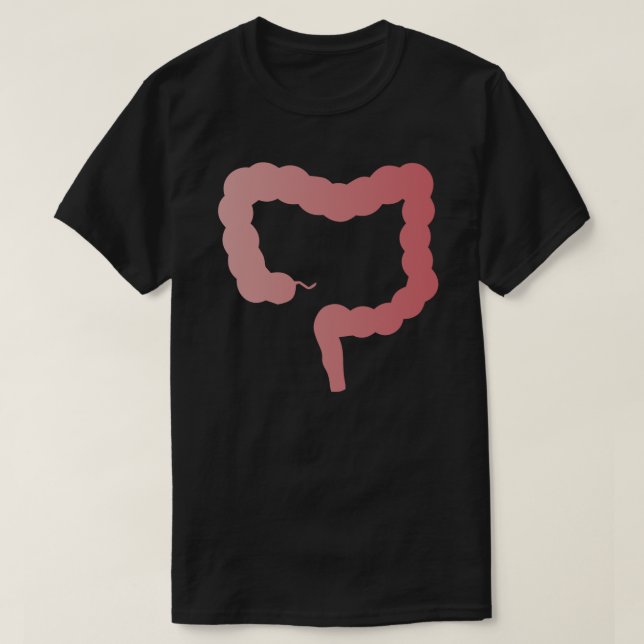 Camiseta Aparelho Digestivo Trato Gastrointestinal Rosa Art (Frente do Design)