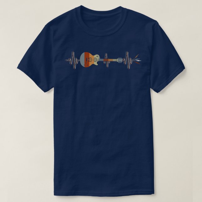 Camiseta Aparelho Musical de Pulsação de Pulsação de Violão (Frente do Design)