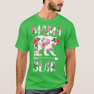 Camiseta Aparência À Família Do Urso Floral, Engraçada Mamã