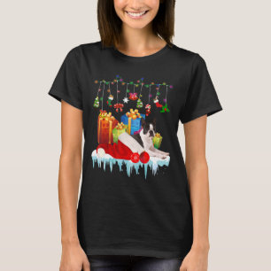 Camiseta Aparência da família de cães Papais noeis de Bosto