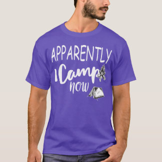 Camiseta Aparentemente eu Acampo Agora Fogueira Acampante P