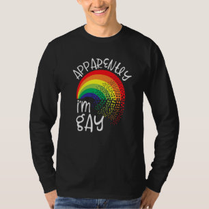 Camiseta Aparentemente sou Gay Stuff Lgbtq adolescente Arco