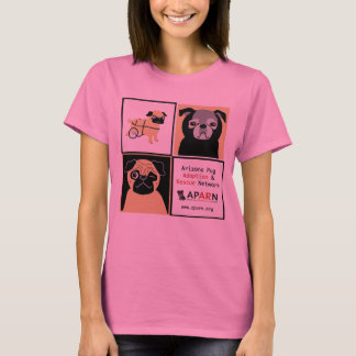 Camiseta APARN Rescue Pugs Bella Missy 3/4 Capa V-Neck