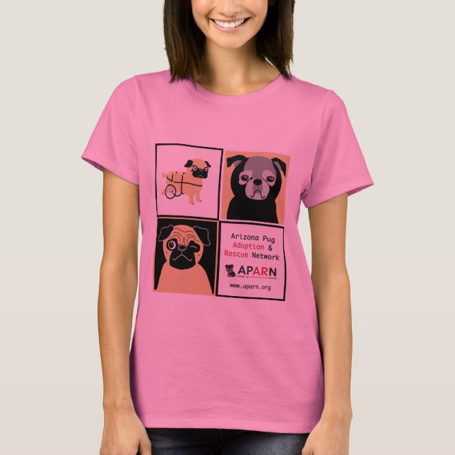 Camiseta APARN Resgate Pugs T-Shirt Miss Bella (Frente)