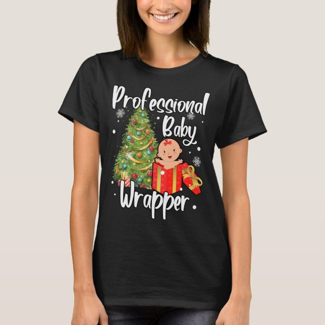Camiseta APDL Professional Baby Wrapper Engraçado NIC Natal (Frente)