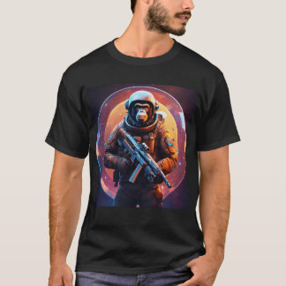 Camiseta Ape com uma arma: T-Shirt de potência selvagem