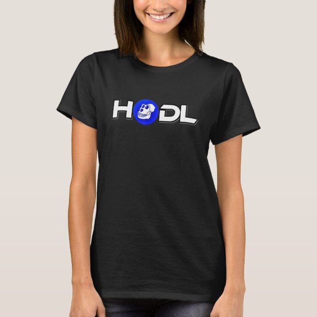 Camiseta Ape Moin HODL para o Memória Crypto da Lua (Frente)