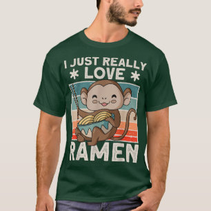 Camiseta Ape Noodles Japoneses Eu Realmente Amo Ramen Kawa