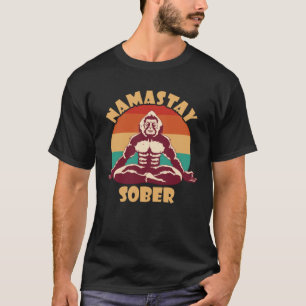 Camiseta Ape Retro Namastay Sober NA Abstinência Alcoólica