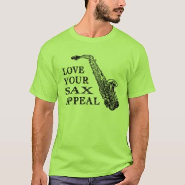 Camiseta apelação do saxofone (Frente)