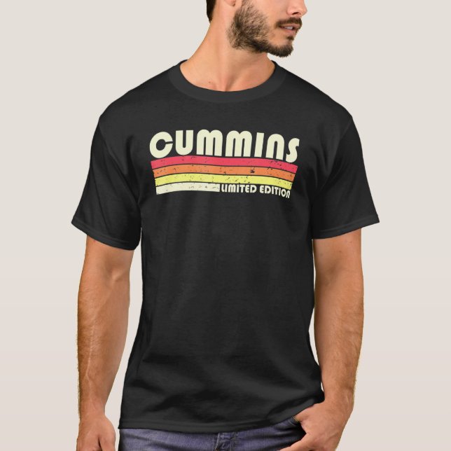 Camiseta Apelido Cummins Retro Vintage 80s 90s Aniversário  (Frente)