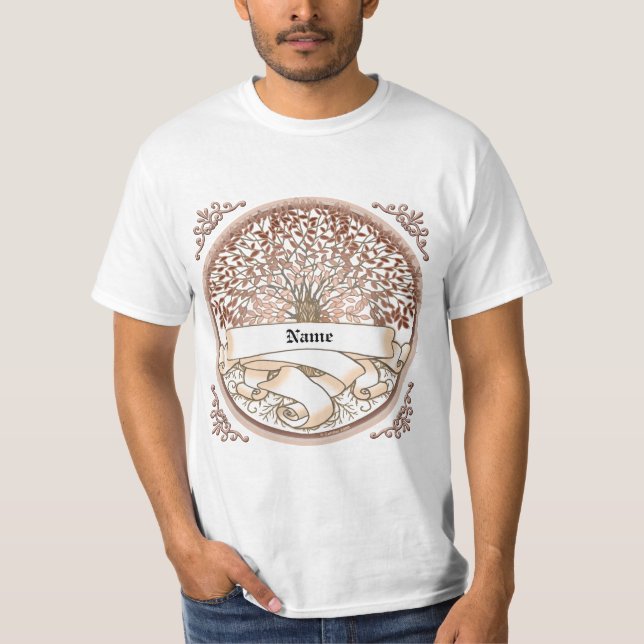 Camiseta Apelido da árvore da família (Frente)