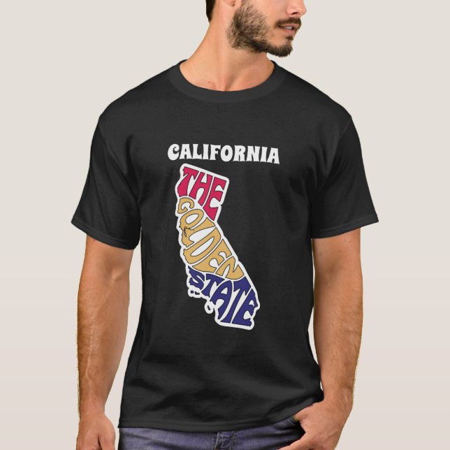 Camiseta Apelido de Arte do Estado da Califórnia (Frente)