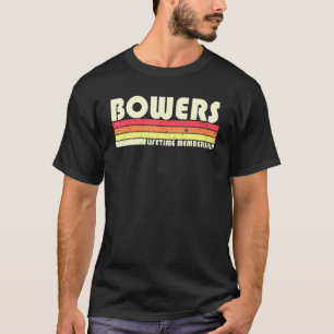 Camiseta Apelido de Bowers Retro Vintage 80s 90s Aniversári