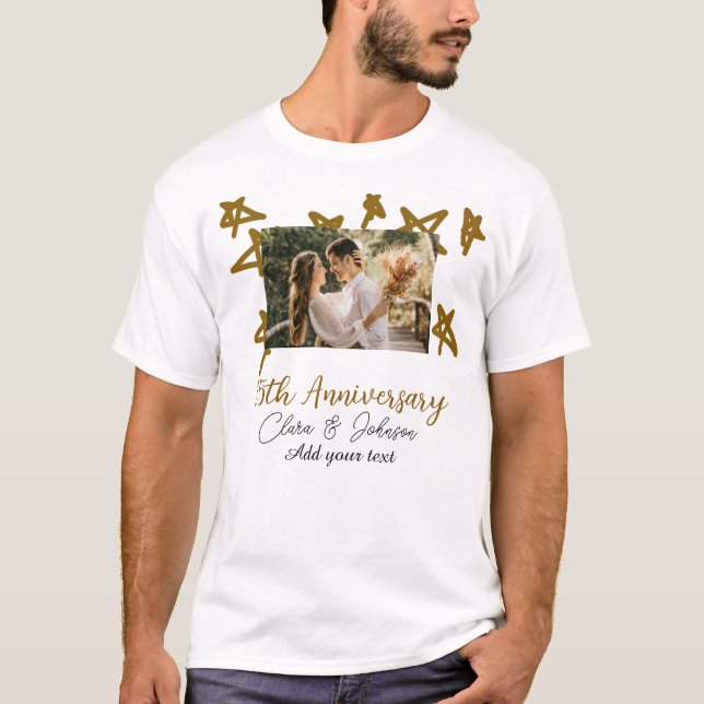 Camiseta Apelido de casamento Aniversário adiciona nome ano (Frente)