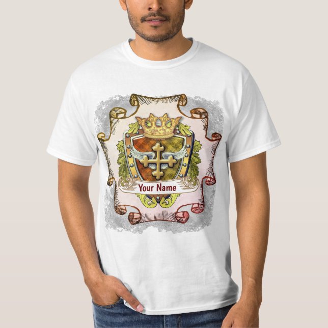 Camiseta Apelido de repouso da família cruzada (Frente)