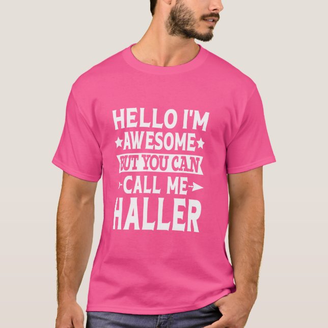 Camiseta Apelido Haller Me Chame De Apelido Da Equipe Da Fa (Frente)