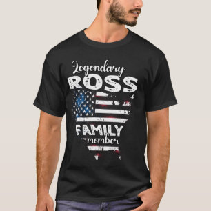 Camiseta Apelido Ross US Flag Ross Sobrenome Ross