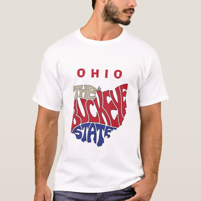 Camiseta Apelido Word Art de Ohio (Frente)