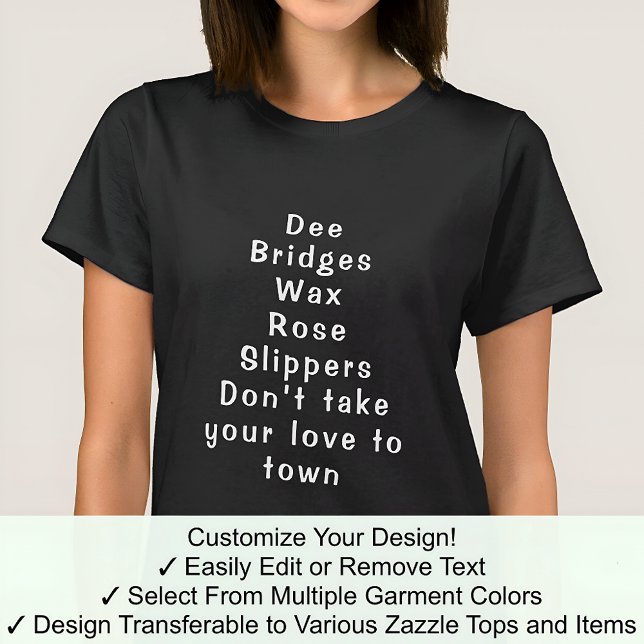 Camiseta Apelidos Totalmente Personalizados Da Ruby Tee Par (Criador carregado)