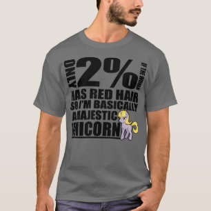 Camiseta Apenas 2 do mundo tem cabelo vermelho, então Ix27m