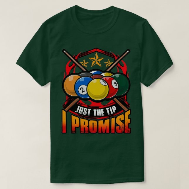 Camiseta Apenas A Dica Que Prometo Que A Piscina Cue Billia (Frente do Design)