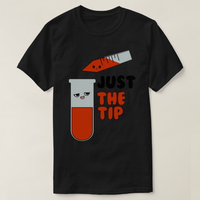 Camiseta Apenas a pipeta da ciência do laboratório médico (Frente do Design)