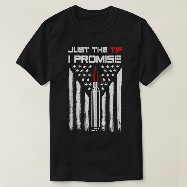 Camiseta Apenas A Ponta Promessa A Bala Americana A Arma De (Frente do Design)