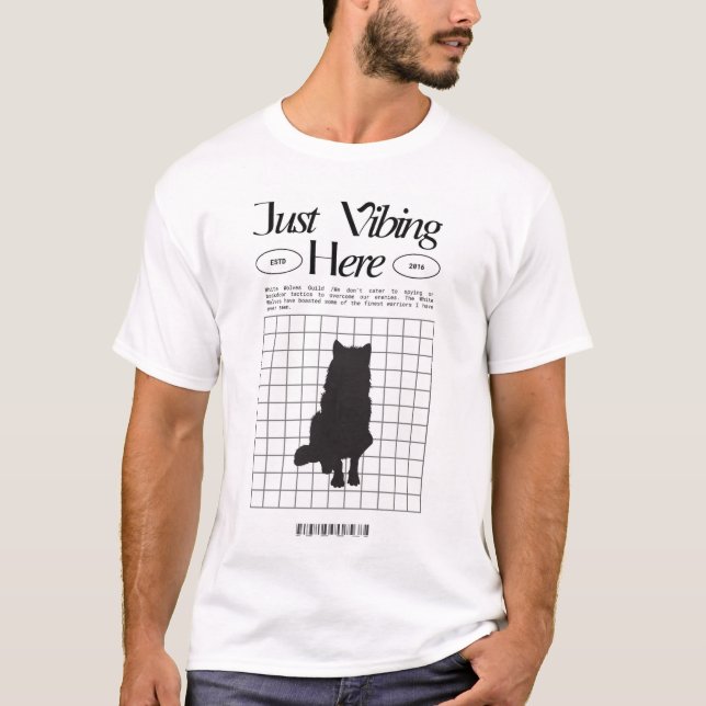 Camiseta Apenas a vaguear com os lobos! (Frente)