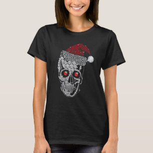 Camiseta Apenas Ame Skulls Xmas Skull Veste Papais noeis H