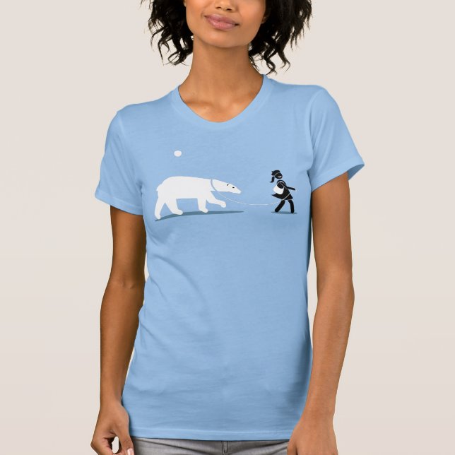 Camiseta Apenas Andando Meu Urso Polar (Frente)